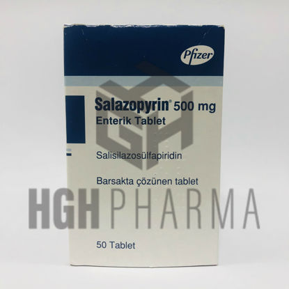 Picture of Salazopyrin 500mg 50 Tablet
