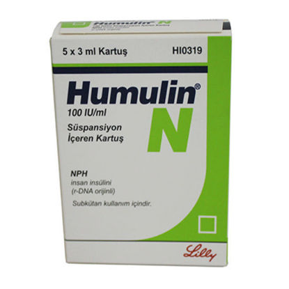Picture of Humulin N 100IU 3ml-5 Cartridges